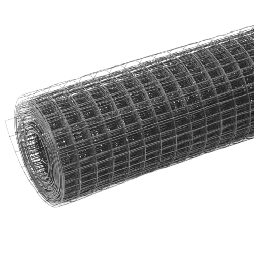 Drahtzaun Stahl mit PVC-Beschichtung 25x1 m Grau – Robust und langlebig für Garten, Terrassen und Industriebereich, ideal als Sichtschutz und Absperrung von Eleganz