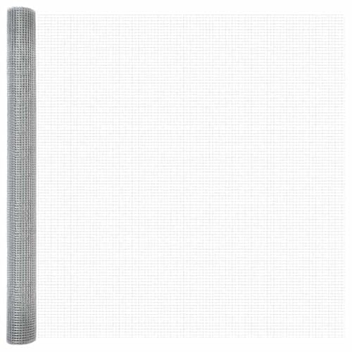 Drahtzaun aus Stahl 1.6 x 25 m Silber - Stabiler Sichtschutzzaun für Garten, Terrasse und Grundstück - Witterungsbeständig & langlebig von Eleganz
