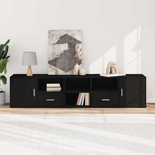 Eckregal Schwarz 200x40x45 cm aus Holzwerkstoff - Platzsparendes Wohnzimmermöbel-Set für Moderne Einrichtung, langlebig & stabil Eckregal Schwarz 200x40x45 cm aus Holzwerkstoff - Platzsparendes Wohnzimmermöbel-Set für Moderne Einrichtung, langlebig & stabil von Eleganz