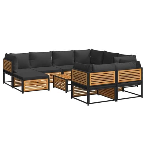 Eleganz 10-TLG. Garten-Sofagarnitur aus massivem Akazienholz mit Kissen – Langlebige Outdoor-Möbel für Terrasse und Garten – Stilvolles Design mit Öl-Finish und pulverbeschichtetem Stahl Eleganz 10-TLG. Garten-Sofagarnitur aus massivem Akazienholz mit Kissen – Langlebige Outdoor-Möbel für Terrasse und Garten – Stilvolles Design mit Öl-Finish und pulverbeschichtetem Stahl von Eleganz