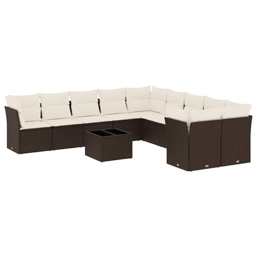 Eleganz 11-TLG. Garten-Sofagarnitur aus PE-Rattan & pulverbeschichtetem Stahl - Langlebig & Wetterfest - Perfekt für Terrasse & Garten Eleganz 11-TLG. Garten-Sofagarnitur aus PE-Rattan & pulverbeschichtetem Stahl - Langlebig & Wetterfest - Perfekt für Terrasse & Garten von Eleganz