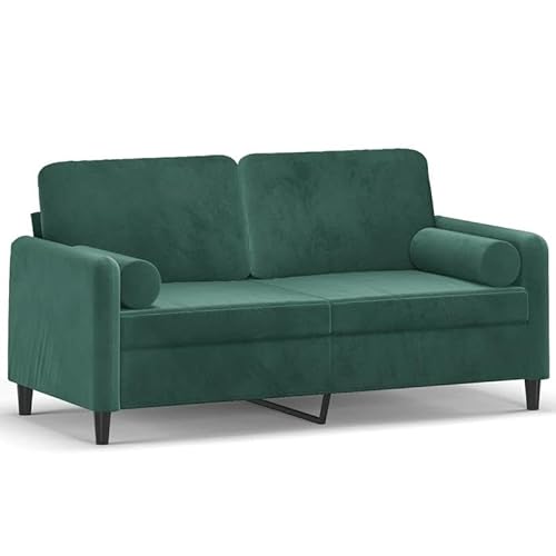 Eleganz 140 cm Futon Sofa 2-Sitzer Dunkelgrün Samt mit Zierkissen – Bequemes Sofa für Wohnzimmer oder Schlafzimmer, Platzsparend & Stilvoll Eleganz 140 cm Futon Sofa 2-Sitzer Dunkelgrün Samt mit Zierkissen – Bequemes Sofa für Wohnzimmer oder Schlafzimmer, Platzsparend & Stilvoll von Eleganz