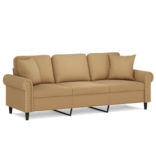 Eleganz 180 cm Futon Sofa 3-Sitzer Samt Braun mit Zierkissen – Bequemes Sofa für Wohnzimmer oder Schlafzimmer, Platzsparend und Stilvoll Eleganz 180 cm Futon Sofa 3-Sitzer Samt Braun mit Zierkissen – Bequemes Sofa für Wohnzimmer oder Schlafzimmer, Platzsparend und Stilvoll von Eleganz