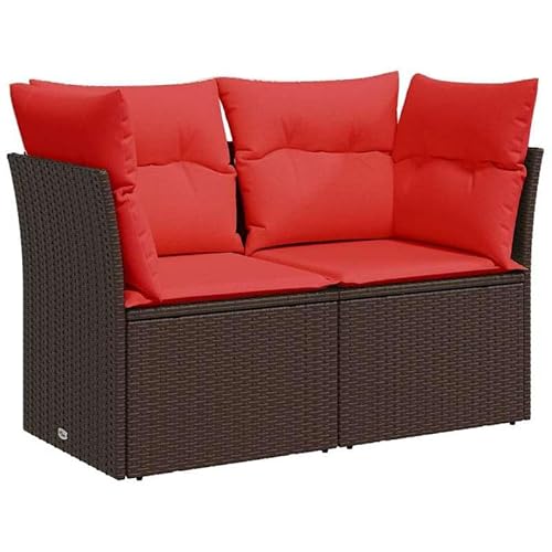 Eleganz 2-Sitzer Gartensofa aus PE-Rattan mit Kissen - Pulverbeschichteter Stahlrahmen - Wetterfest & Gemütlich für Garten, Terrasse oder Balkon Eleganz 2-Sitzer Gartensofa aus PE-Rattan mit Kissen - Pulverbeschichteter Stahlrahmen - Wetterfest & Gemütlich für Garten, Terrasse oder Balkon von Eleganz