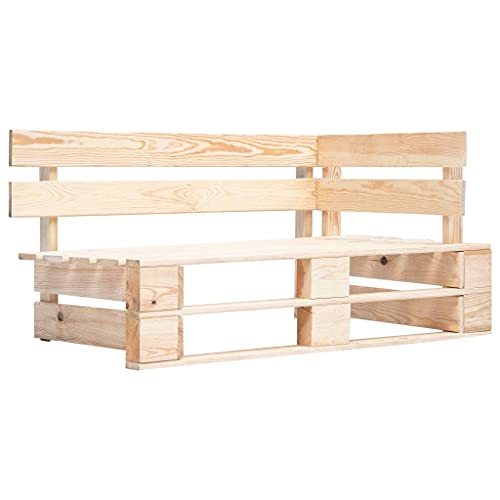 Eleganz 2-Sitzer-Palettensofa aus imprägniertem Kiefernholz – Langlebiges Gartenmöbel für Terrasse & Balkon – Wetterfest & pflegeleicht von Eleganz