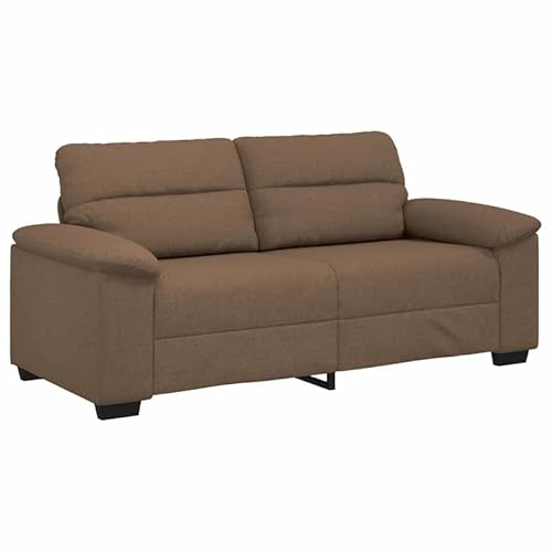 Eleganz 2-Sitzer-Sofa Braun 140 cm - Modernes Stoffsofa aus 100% Polyester mit Metallfüßen - Komfortables Sofa für Wohnzimmer oder Büro - Langlebiges Design mit Massivholzrahmen von Eleganz