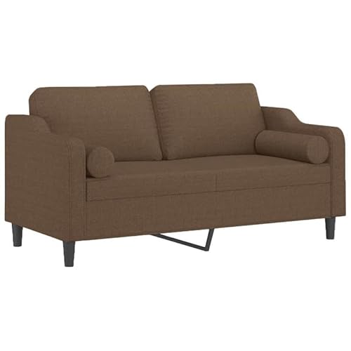 Eleganz 2-Sitzer-Sofa Futon 140 cm braun mit Zierkissen – kompaktes Wohnzimmer-Sofa für kleine Räume, langlebiger Stoffbezug, Bequeme Sitzlösung Eleganz 2-Sitzer-Sofa Futon 140 cm braun mit Zierkissen – kompaktes Wohnzimmer-Sofa für kleine Räume, langlebiger Stoffbezug, Bequeme Sitzlösung von Eleganz