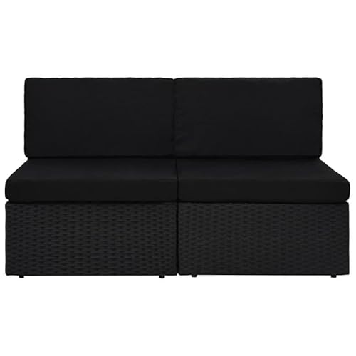 Eleganz 2-Sitzer-Sofa aus PE-Rattan & Polyester – Modernes Gartensofa für Terrasse & Balkon – Wetterfest & pflegeleicht mit pulverbeschichtetem Stahlgestell Eleganz 2-Sitzer-Sofa aus PE-Rattan & Polyester – Modernes Gartensofa für Terrasse & Balkon – Wetterfest & pflegeleicht mit pulverbeschichtetem Stahlgestell von Eleganz