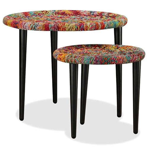 Eleganz 2-TLG. Couchtisch-Set mit Chindi-Details und pulverbeschichtetem Stahlgestell – Modernes Wohnzimmer-Set für stilvolle Einrichtung Eleganz 2-TLG. Couchtisch-Set mit Chindi-Details und pulverbeschichtetem Stahlgestell – Modernes Wohnzimmer-Set für stilvolle Einrichtung von Eleganz