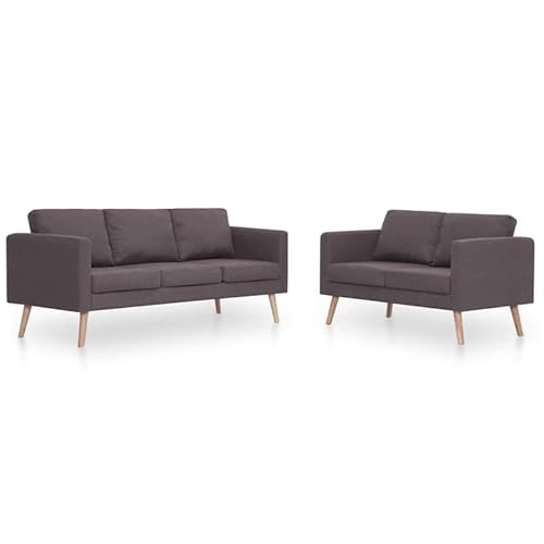 Eleganz 2-TLG. Futon Sofagarnitur aus Stoff in Taupe – Modernes Wohnzimmer Set für kleine Räume, bequem und langlebig – Perfekt für Gastgeber und Familien Eleganz 2-TLG. Futon Sofagarnitur aus Stoff in Taupe – Modernes Wohnzimmer Set für kleine Räume, bequem und langlebig – Perfekt für Gastgeber und Familien von Eleganz