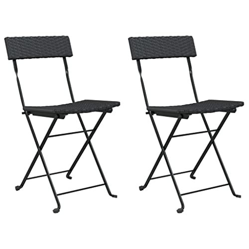 Eleganz 2er-Set Bistrostühle klappbar aus PE-Rattan & pulverbeschichtetem Stahl - platzsparend & langlebig für Garten, Terrasse oder Balkon Eleganz 2er-Set Bistrostühle klappbar aus PE-Rattan & pulverbeschichtetem Stahl - platzsparend & langlebig für Garten, Terrasse oder Balkon von Eleganz