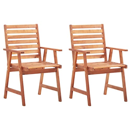 Eleganz 2er-Set Garten-Essstühle aus Massivholz Akazie mit Kissen - Langlebig & Komfortabel für Terrasse & Garten - Perfekt für gemütliche Abende im Freien Eleganz 2er-Set Garten-Essstühle aus Massivholz Akazie mit Kissen - Langlebig & Komfortabel für Terrasse & Garten - Perfekt für gemütliche Abende im Freien von Eleganz