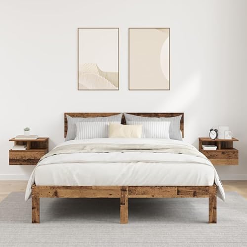 Eleganz 2er Set Nachttische aus Altholz 40x31x27 cm - Rustikale Sideboards fürs Schlafzimmer, Stabiles Holzwerkstoff-Design - Platzsparend & Stilvoll Eleganz 2er Set Nachttische aus Altholz 40x31x27 cm - Rustikale Sideboards fürs Schlafzimmer, Stabiles Holzwerkstoff-Design - Platzsparend & Stilvoll von Eleganz