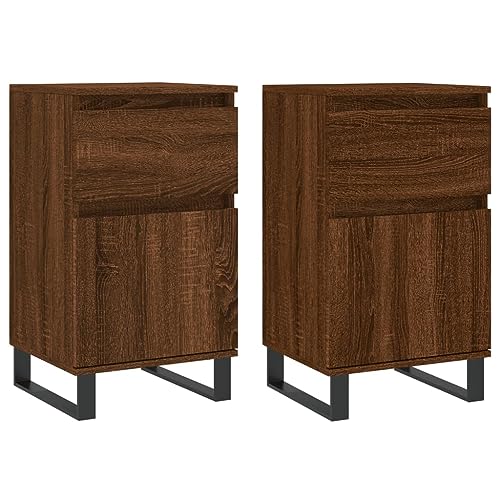 Eleganz 2er Set Sideboards Braun Eichen-Optik | Wohnzimmermöbel-Set aus Holzwerkstoff | 40x35x70 cm | Stilvolle Aufbewahrung für kleine Räume Eleganz 2er Set Sideboards Braun Eichen-Optik | Wohnzimmermöbel-Set aus Holzwerkstoff | 40x35x70 cm | Stilvolle Aufbewahrung für kleine Räume von Eleganz