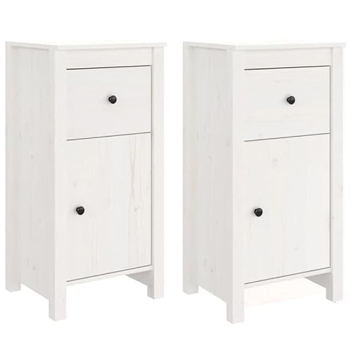 Eleganz 2er Set Sideboards Weiß Massivholz Kiefer 40x35x80 cm - Wohnzimmermöbel-Sets für Moderne Einrichtung | Langlebig & Stilsicher Eleganz 2er Set Sideboards Weiß Massivholz Kiefer 40x35x80 cm - Wohnzimmermöbel-Sets für Moderne Einrichtung | Langlebig & Stilsicher von Eleganz
