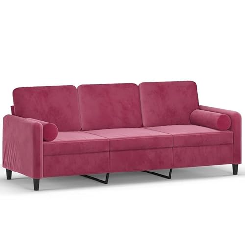 Eleganz 3-Sitzer-Sofa Futon 180 cm Weinrot Samt mit Zierkissen – Bequemes Wohnzimmer-Sofa für kleine Räume, langlebig und pflegeleicht Eleganz 3-Sitzer-Sofa Futon 180 cm Weinrot Samt mit Zierkissen – Bequemes Wohnzimmer-Sofa für kleine Räume, langlebig und pflegeleicht von Eleganz