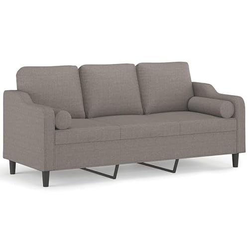 Eleganz 3-Sitzer-Sofa Futon mit Zierkissen – 180 cm Stoff, bequem & platzsparend für Wohnzimmer oder kleine Räume, modernes Taupe Design Eleganz 3-Sitzer-Sofa Futon mit Zierkissen – 180 cm Stoff, bequem & platzsparend für Wohnzimmer oder kleine Räume, modernes Taupe Design von Eleganz