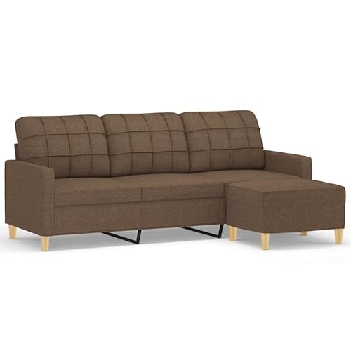 Eleganz 3-Sitzer-Sofa mit Hocker Braun 180 cm Stoff – Bequemes Futon für Wohnzimmer oder kleine Räume, langlebig und pflegeleicht Eleganz 3-Sitzer-Sofa mit Hocker Braun 180 cm Stoff – Bequemes Futon für Wohnzimmer oder kleine Räume, langlebig und pflegeleicht von Eleganz
