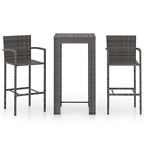 Eleganz 3-teiliges Garten-Bar-Set aus PE-Rattan mit Armlehnen & pulverbeschichtetem Stahl, modernes Grau – Perfekt für Terrasse & Garten, langlebig & pflegeleicht Eleganz 3-teiliges Garten-Bar-Set aus PE-Rattan mit Armlehnen & pulverbeschichtetem Stahl, modernes Grau – Perfekt für Terrasse & Garten, langlebig & pflegeleicht von Eleganz