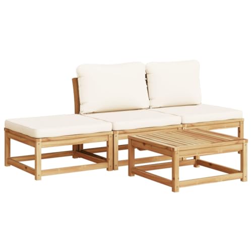 Eleganz 4-TLG. Garten-Lounge-Set mit Kissen aus Akazien-Massivholz, ölbehandelt – Langlebiges und stilvolles Gartensitzmöbel für Terrasse und Garten Eleganz 4-TLG. Garten-Lounge-Set mit Kissen aus Akazien-Massivholz, ölbehandelt – Langlebiges und stilvolles Gartensitzmöbel für Terrasse und Garten von Eleganz