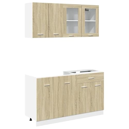 Eleganz 4-TLG. Küchenschrank-Set Lyon Sonoma-Eiche aus Holzwerkstoff - Modernes Küchenregal für Lagerung & Ordnung - Stilvoll & Platzsparend Eleganz 4-TLG. Küchenschrank-Set Lyon Sonoma-Eiche aus Holzwerkstoff - Modernes Küchenregal für Lagerung & Ordnung - Stilvoll & Platzsparend von Eleganz