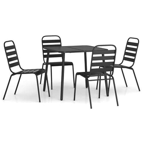 Eleganz 5-TLG. Garten-Essgruppe Anthrazit Stahl - Robustes Ecksofa-Set mit E-Beschichtung & Pulverbeschichtung, ideal für Terrasse & Garten, wetterfest & langlebig Eleganz 5-TLG. Garten-Essgruppe Anthrazit Stahl - Robustes Ecksofa-Set mit E-Beschichtung & Pulverbeschichtung, ideal für Terrasse & Garten, wetterfest & langlebig von Eleganz