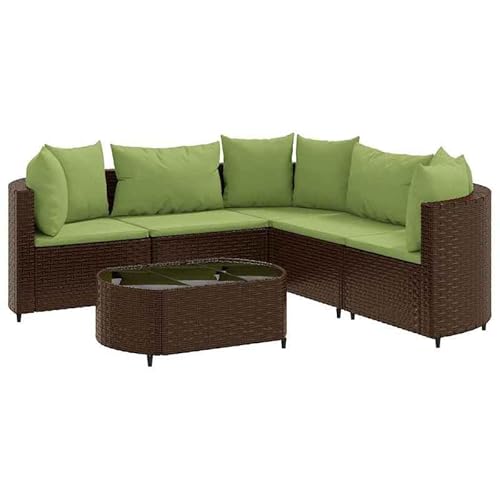 Eleganz 6-TLG. Garten-Sofagarnitur aus PE-Rattan & pulverbeschichtetem Stahl - Langlebig & Wetterfest - Perfekt für Terrasse & Garten - Gemütliche Sitzgruppe mit Kissen Eleganz 6-TLG. Garten-Sofagarnitur aus PE-Rattan & pulverbeschichtetem Stahl - Langlebig & Wetterfest - Perfekt für Terrasse & Garten - Gemütliche Sitzgruppe mit Kissen von Eleganz