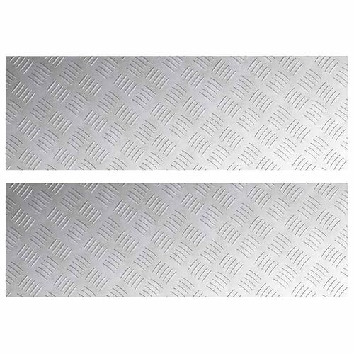Eleganz Aluminium-Riffelbleche 2 STK. rutschfest 90x30 cm - strapazierfähig & langlebig für Industrie, Garage & Werkstatt - ideal für sicheren Stand von Eleganz