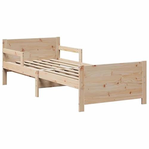 Eleganz Ausziehbares Kinderbettgestell aus Massivholz Kiefer 80x130-200 cm - Verstellbar, langlebig & platzsparend - Ideal für kleine Räume von Eleganz