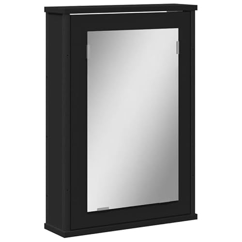 Eleganz Bad-Spiegelschrank Schwarz 42x12x60 cm - Moderner Badezimmerschrank mit Spiegel aus Holzwerkstoff, pulverbeschichtetem Stahl & Glas - Stauraum-Lösung für kleine Bäder Eleganz Bad-Spiegelschrank Schwarz 42x12x60 cm - Moderner Badezimmerschrank mit Spiegel aus Holzwerkstoff, pulverbeschichtetem Stahl & Glas - Stauraum-Lösung für kleine Bäder von Eleganz