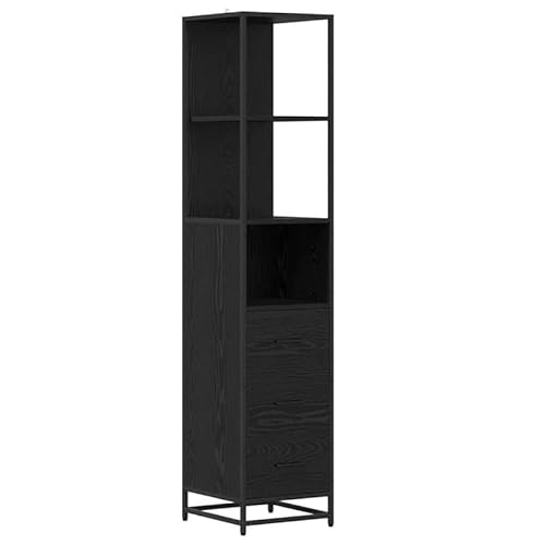 Eleganz Badezimmer Schrank mit Regal - Schwarze Eiche 35x37,5x166 cm - Stauraum Lösung für Bad & WC - Stahl & Ingenieurholz - Modern & Langlebig Eleganz Badezimmer Schrank mit Regal - Schwarze Eiche 35x37,5x166 cm - Stauraum Lösung für Bad & WC - Stahl & Ingenieurholz - Modern & Langlebig von Eleganz