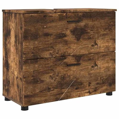Eleganz Badezimmerschrank Räuchereiche 76,5 cm | Holzwerkstoff | Stauraum Lösung für Handtücher & Pflegeprodukte | Modernes Design für Badmöbel-Sets Eleganz Badezimmerschrank Räuchereiche 76,5 cm | Holzwerkstoff | Stauraum Lösung für Handtücher & Pflegeprodukte | Modernes Design für Badmöbel-Sets von Eleganz