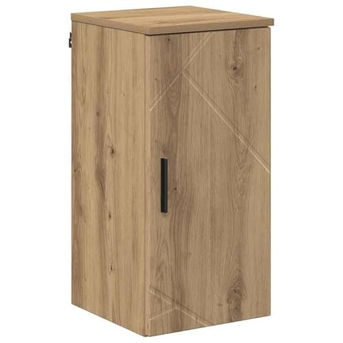 Eleganz Badezimmerschrank aus Holzwerkstoff mit Tür in Eiche Optik 30x31,5x61 cm - Stauraum Lösung für Handtücher & Pflegeprodukte - Modernes Badmöbel-Set von Eleganz