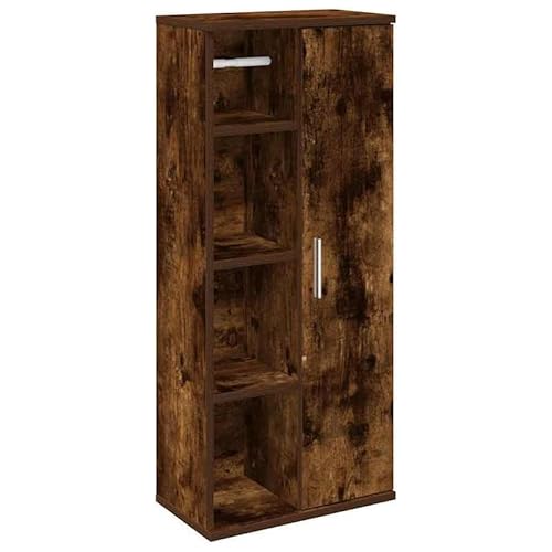 Eleganz Badezimmerschrank mit Rollenhalter Räuchereiche 39x22x90 cm - Holzwerkstoff Möbel für Bad, Stauraum Lösung, Modern & Langlebig Eleganz Badezimmerschrank mit Rollenhalter Räuchereiche 39x22x90 cm - Holzwerkstoff Möbel für Bad, Stauraum Lösung, Modern & Langlebig von Eleganz