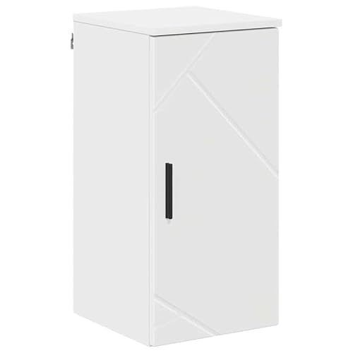 Eleganz Badezimmerschrank mit Tür aus Holzwerkstoff - Weißer Badschrank 30x31,5x61 cm - Platzsparende Aufbewahrung für Handtücher & Kosmetik - Stabile Badezimmermöbel für kleine Räume von Eleganz
