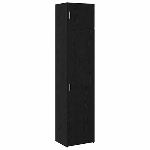 Eleganz Badschrank Schwarze Eiche 50x41x225 cm - Wohnzimmerschrank aus Holzwerkstoff, moderner Kleiderschrank für kleine Räume, platzsparend & langlebig von Eleganz