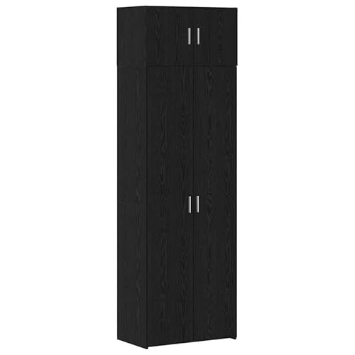 Eleganz Badschrank Schwarze Eiche 70x42,5x225cm - Wohnzimmerschrank aus Holzwerkstoff, modern & stabil - Stauraum Lösung für Ihr Zuhause von Eleganz