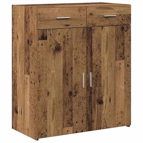 Eleganz Badschrank im Altholz-Look 80 x 42,5 x 93,5 cm - Wohnzimmerschrank aus Holzwerkstoff - Stilvolles Möbelstück für rustikale Einrichtung - Perfekt für Wohnzimmer oder Flur Eleganz Badschrank im Altholz-Look 80 x 42,5 x 93,5 cm - Wohnzimmerschrank aus Holzwerkstoff - Stilvolles Möbelstück für rustikale Einrichtung - Perfekt für Wohnzimmer oder Flur von Eleganz