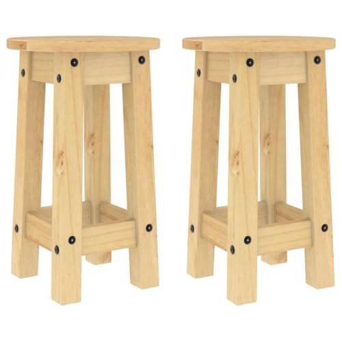 Eleganz Barhocker 2 STK. aus massivem Kiefernholz mit Honigwachs-Finish – Langlebig & umweltfreundlich für Essgruppen – Perfekt für Küche und Wohnzimmer Eleganz Barhocker 2 STK. aus massivem Kiefernholz mit Honigwachs-Finish – Langlebig & umweltfreundlich für Essgruppen – Perfekt für Küche und Wohnzimmer von Eleganz
