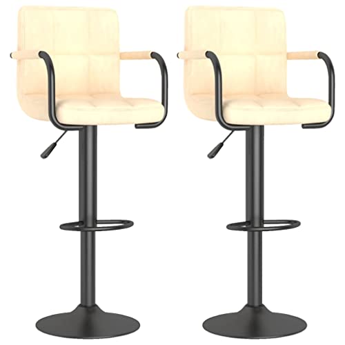 Eleganz Barhocker 2er Set Creme Samt – Moderne Ottomane für Bar, Küche oder Wohnzimmer – Weiches Velours, Stabile Konstruktion – Platzsparend & Stilvoll Eleganz Barhocker 2er Set Creme Samt – Moderne Ottomane für Bar, Küche oder Wohnzimmer – Weiches Velours, Stabile Konstruktion – Platzsparend & Stilvoll von Eleganz