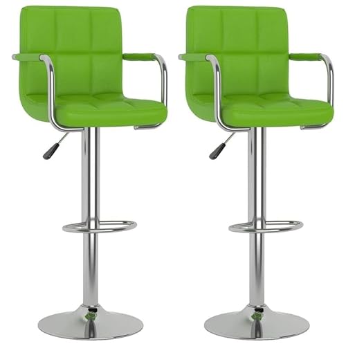 Eleganz Barhocker 2er Set Grün – Hochwertige Kunstleder Barhocker für Küche, Wohnzimmer & Balkon – Stabile & Bequeme Hocker für Gastronomie & Privatbereich von Eleganz