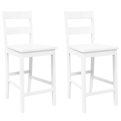 Eleganz Barhocker 2er Set Weiß – Massivholz Gummibaum für Küche, Bar oder Wohnzimmer – Langlebig & Stilvoll – Platzsparend & Bequem – Moderne Wohnaccessoires Eleganz Barhocker 2er Set Weiß – Massivholz Gummibaum für Küche, Bar oder Wohnzimmer – Langlebig & Stilvoll – Platzsparend & Bequem – Moderne Wohnaccessoires von Eleganz