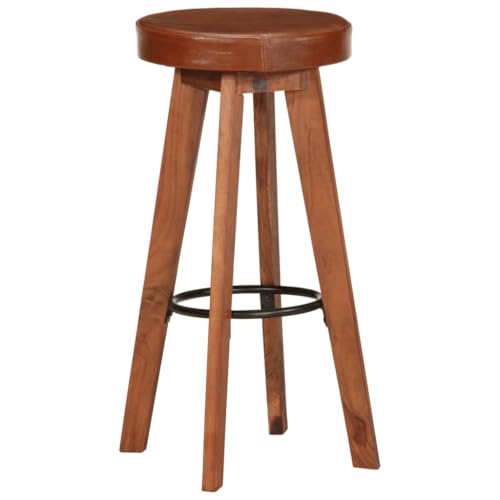Eleganz Barhocker 2er Set aus Echtleder & Akazien-Massivholz - Hochwertige Küchenhocker für Bar, Wohnzimmer oder Küche - Stabile und langlebige Designerstühle Eleganz Barhocker 2er Set aus Echtleder & Akazien-Massivholz - Hochwertige Küchenhocker für Bar, Wohnzimmer oder Küche - Stabile und langlebige Designerstühle von Eleganz