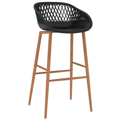 Eleganz Barhocker 4er Set Schwarz - Hochwertige Küchenhocker für Bar, Küche oder Wohnzimmer - Stabile und Bequeme Stühle mit modernem Design von Eleganz