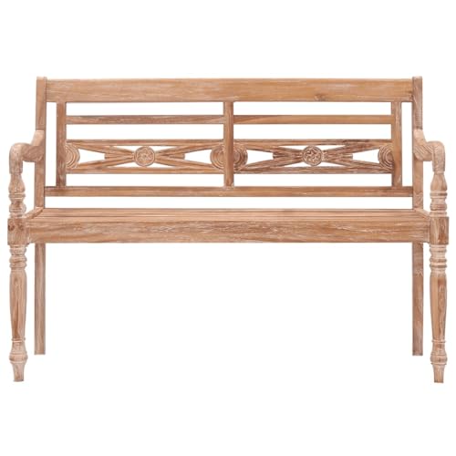 Eleganz Batavia-Bank 120 cm Weiß Massivholz Teak - Gartenbank aus massivem Teakholz mit weiß gewaschener Oberfläche, langlebig und wetterfest für Terrasse und Garten Eleganz Batavia-Bank 120 cm Weiß Massivholz Teak - Gartenbank aus massivem Teakholz mit weiß gewaschener Oberfläche, langlebig und wetterfest für Terrasse und Garten von Eleganz