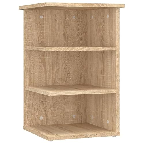 Eleganz Beistellregal aus Holzwerkstoff im Landhausstil 35x35x55 cm - Wohnzimmermöbel-Set in Sonoma-Eiche, platzsparend & stabil Eleganz Beistellregal aus Holzwerkstoff im Landhausstil 35x35x55 cm - Wohnzimmermöbel-Set in Sonoma-Eiche, platzsparend & stabil von Eleganz