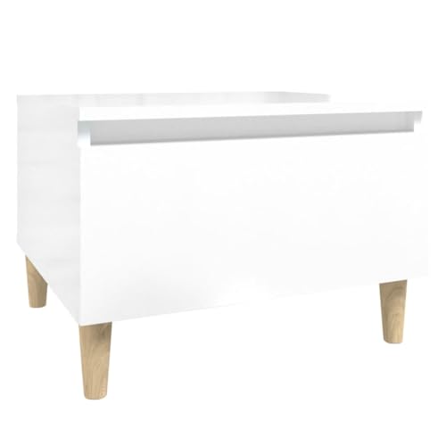 Eleganz Beistelltisch Hochglanz-Weiß 50x46x35 cm aus Holzwerkstoff & Massivholz Eukalyptus - Moderner Tisch für Wohnzimmer, Schlafzimmer oder Balkon - Langlebig & Stilvoll Eleganz Beistelltisch Hochglanz-Weiß 50x46x35 cm aus Holzwerkstoff & Massivholz Eukalyptus - Moderner Tisch für Wohnzimmer, Schlafzimmer oder Balkon - Langlebig & Stilvoll von Eleganz
