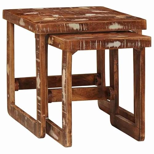 Eleganz Beistelltisch aus recyceltem Massivholz - Nachhaltiger Accent Tisch für Wohnzimmer, Balkon & Garten - Ökologisch & Stilvoll Eleganz Beistelltisch aus recyceltem Massivholz - Nachhaltiger Accent Tisch für Wohnzimmer, Balkon & Garten - Ökologisch & Stilvoll von Eleganz