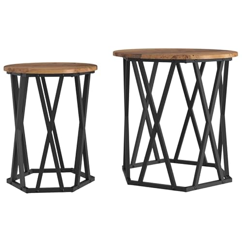 Eleganz Beistelltische 2 Stück aus Massivholz Altholz - Rustikale Wohnzimmer Sideboards, Langlebig & Nachhaltig - Perfekt für kleine Räume & gemütliche Atmosphäre Eleganz Beistelltische 2 Stück aus Massivholz Altholz - Rustikale Wohnzimmer Sideboards, Langlebig & Nachhaltig - Perfekt für kleine Räume & gemütliche Atmosphäre von Eleganz