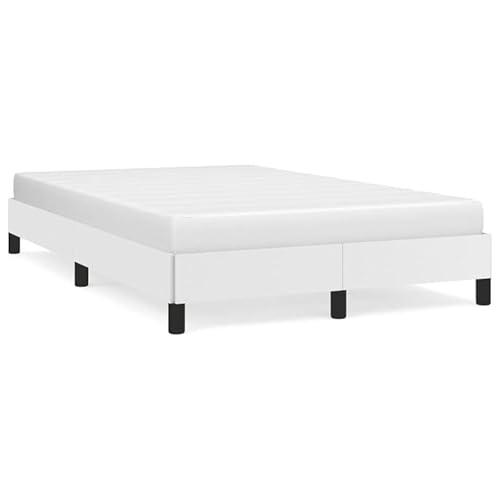 Eleganz Bettgestell 120x190 cm weiß Kunstleder - Modernes Bett ohne Matratze für Schlafzimmer, langlebig & pflegeleicht, ideal für kleine Räume Eleganz Bettgestell 120x190 cm weiß Kunstleder - Modernes Bett ohne Matratze für Schlafzimmer, langlebig & pflegeleicht, ideal für kleine Räume von Eleganz